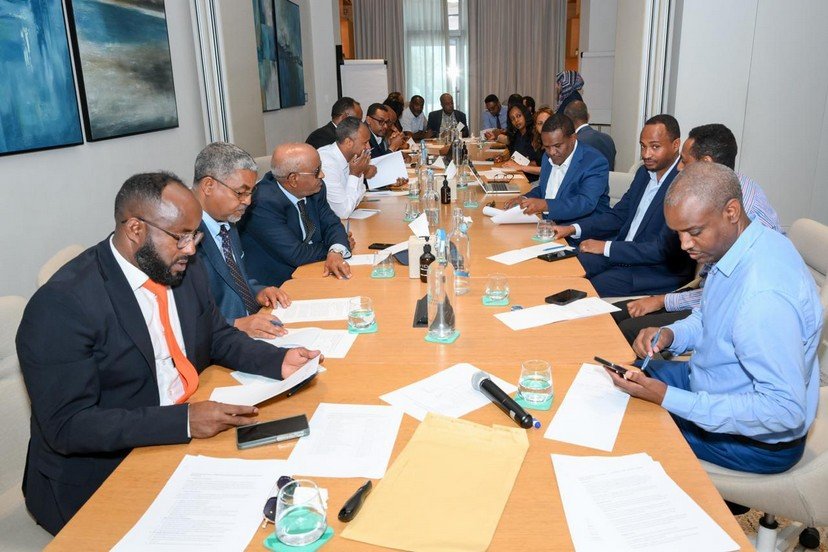 Delegation partners seated around a boardroom table